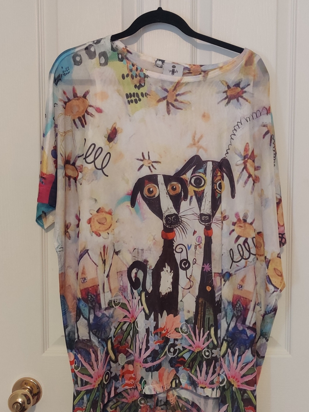 Inoah "Carl & Ellie"  Print Pet Dog Mesh Tunic